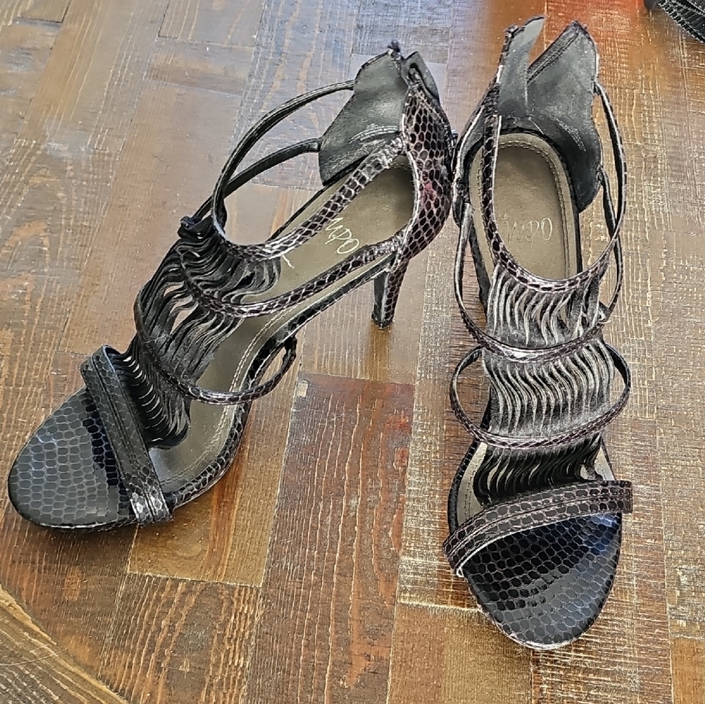 Elegant Black Strappy Heels